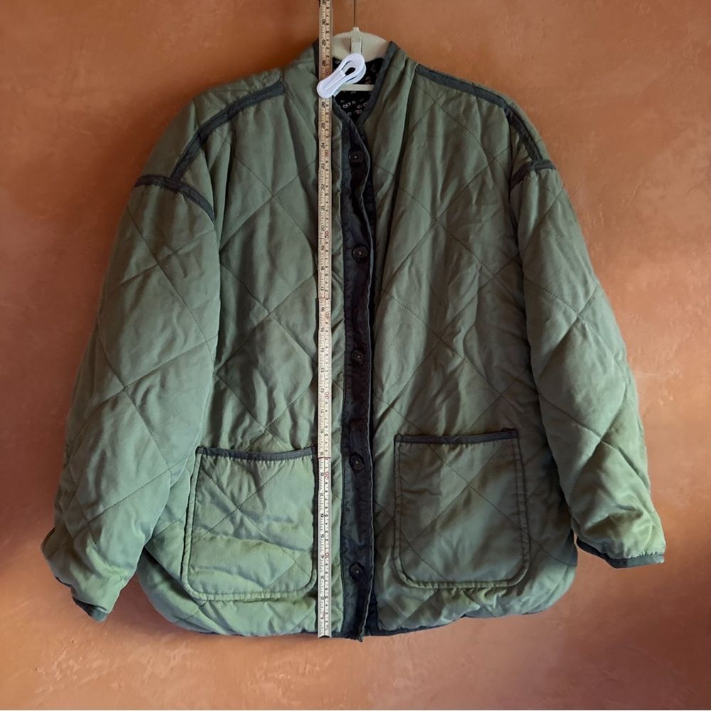 Blank NYC Reversible Quilted Floral Jacket Green Small - Picture 10 of 13